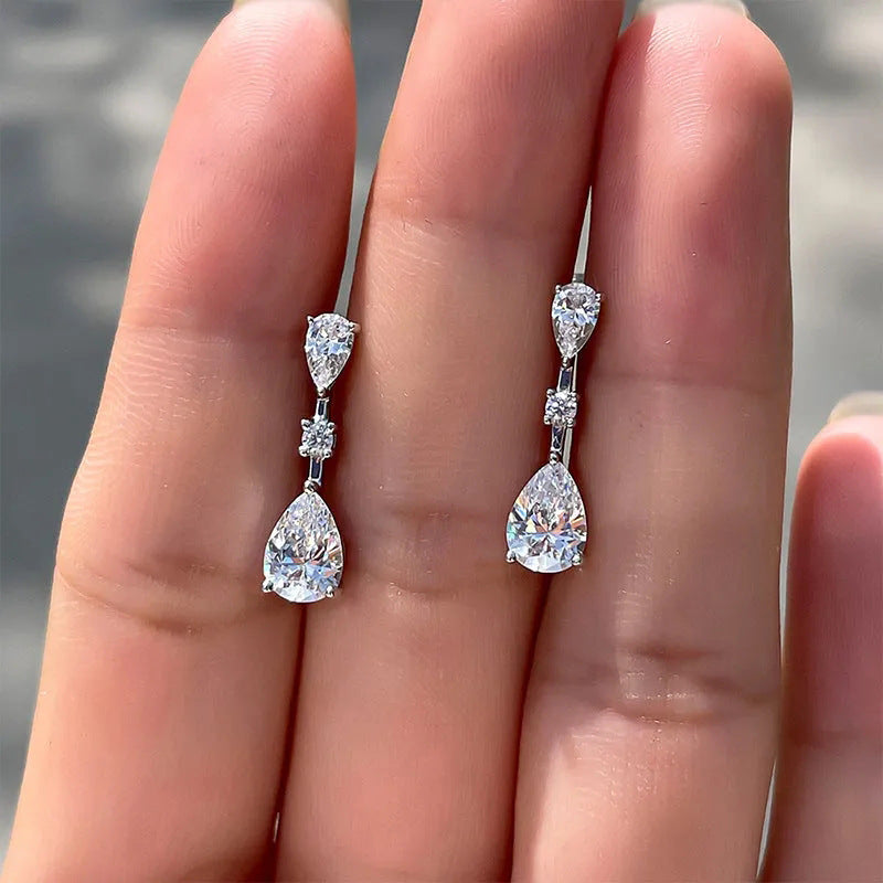 2023 New Fashion Drop-Shaped Smart Cute Bridal Wedding Earrings