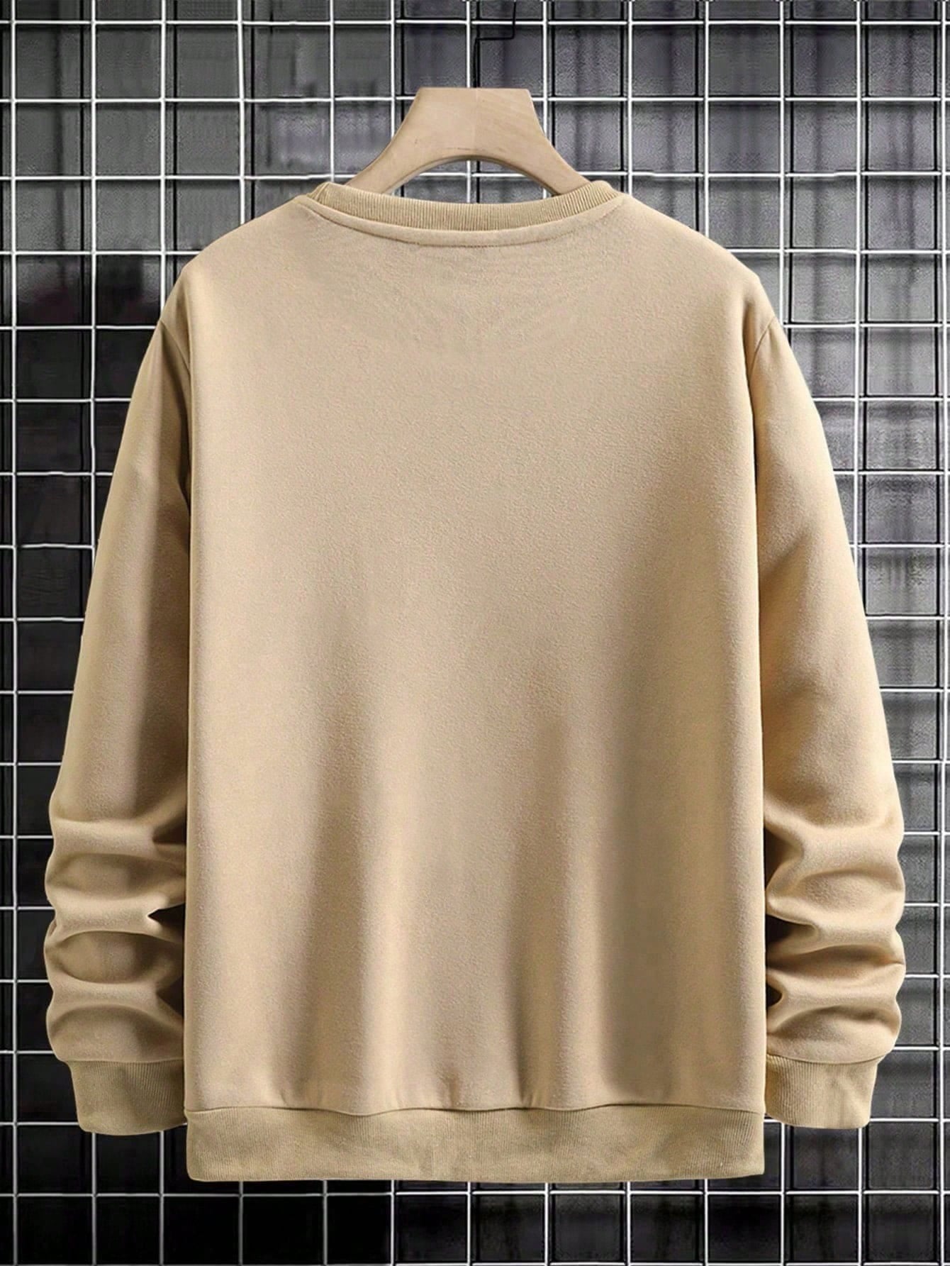 Manfinity Sporsity Men Letter Graphic Sweatshirt Going Out Crew Neck Letter Los Angeles Long Sleeve Casual Sweatshirt, for Friends, Husband, Boyfriend Gifts, Los Angeles Hoodie, Men Sweatshirt, Men Pullover Hoodie