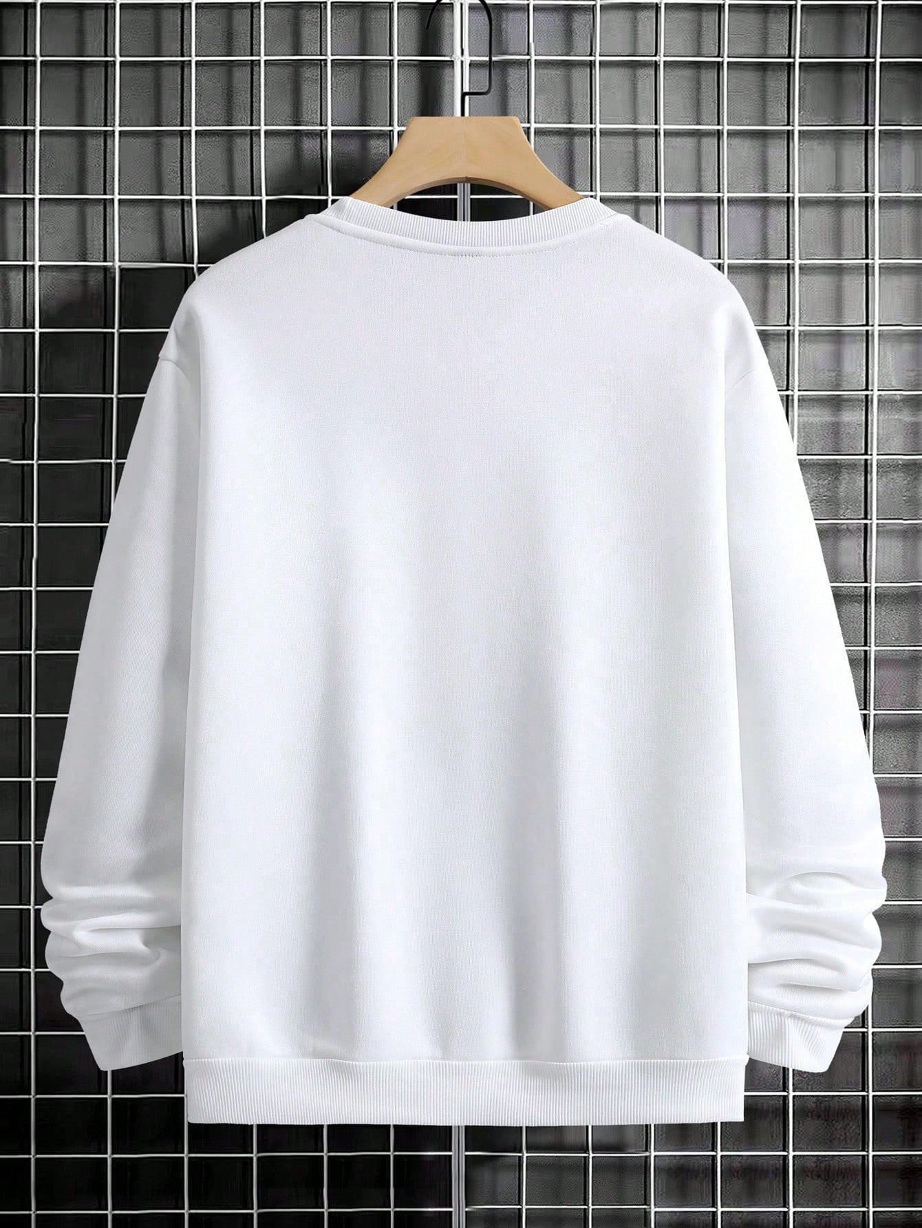 Manfinity Sporsity Men Letter Graphic Sweatshirt Going Out Crew Neck Letter Los Angeles Long Sleeve Casual Sweatshirt, for Friends, Husband, Boyfriend Gifts, Los Angeles Hoodie, Men Sweatshirt, Men Pullover Hoodie