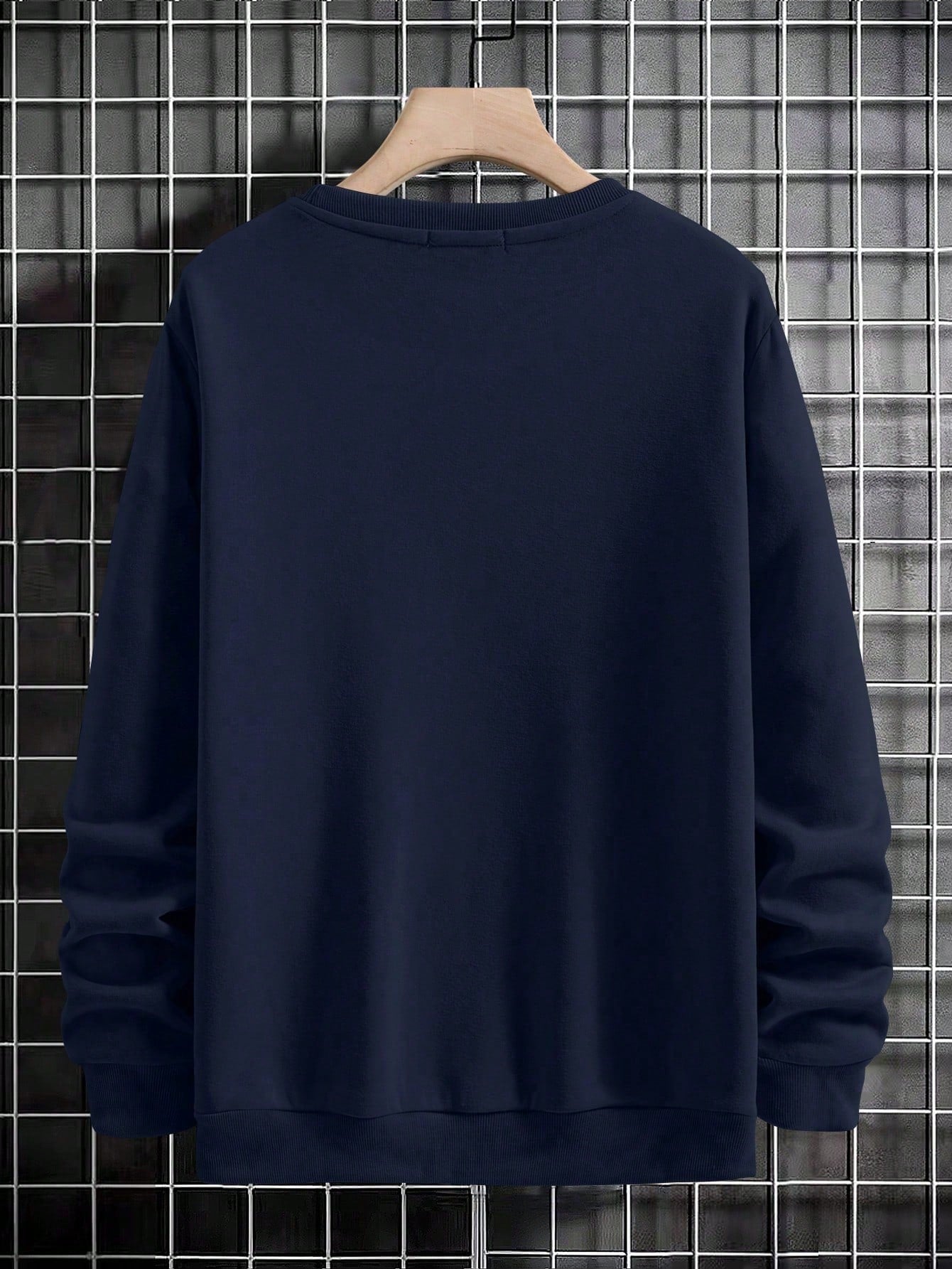 Manfinity Sporsity Men Letter Graphic Sweatshirt Going Out Crew Neck Letter Los Angeles Long Sleeve Casual Sweatshirt, for Friends, Husband, Boyfriend Gifts, Los Angeles Hoodie, Men Sweatshirt, Men Pullover Hoodie